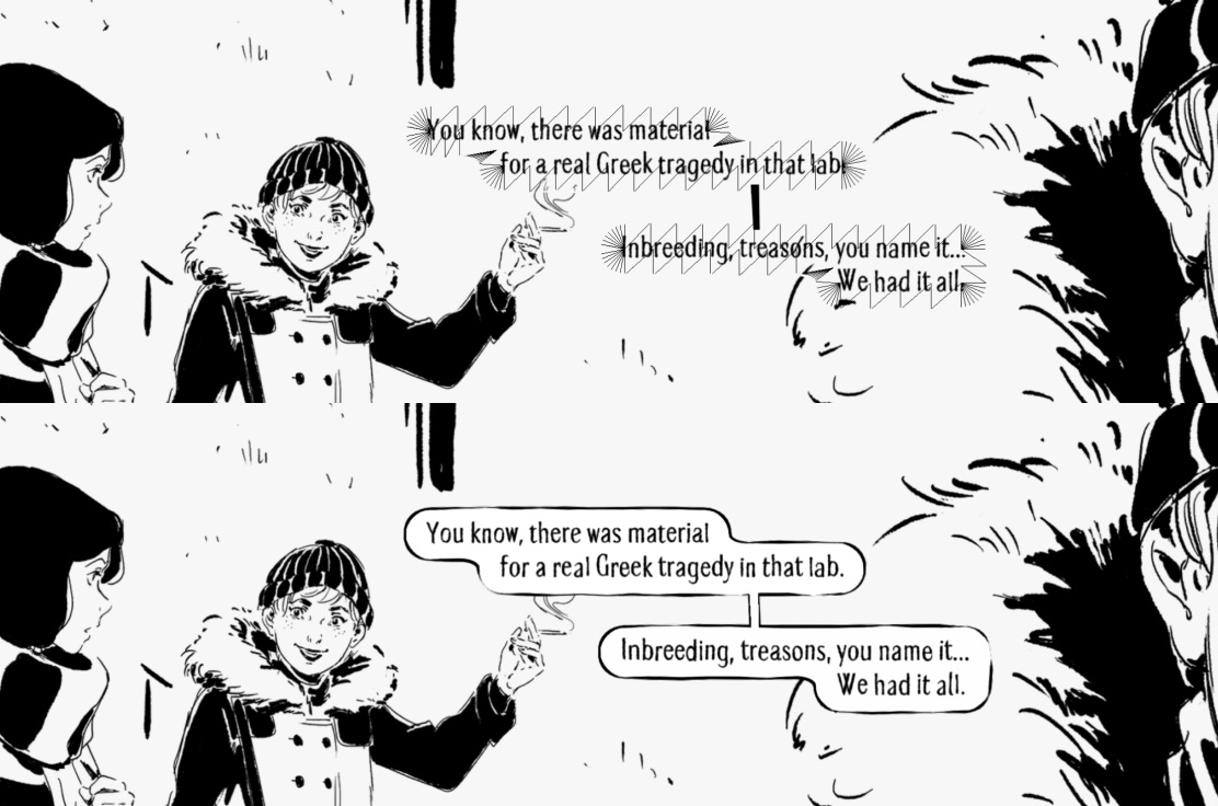 How the speech balloons are rendered.