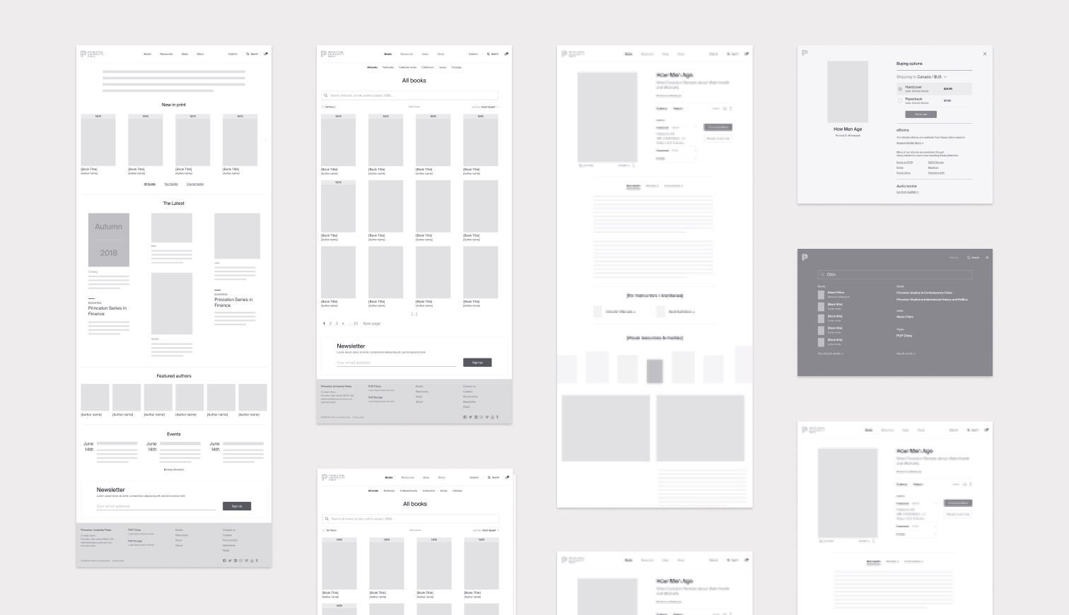 Princeton University Press, Wireframes